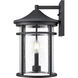 Namath 2 Light 16.75 inch Textured Black Outdoor Wall Sconce